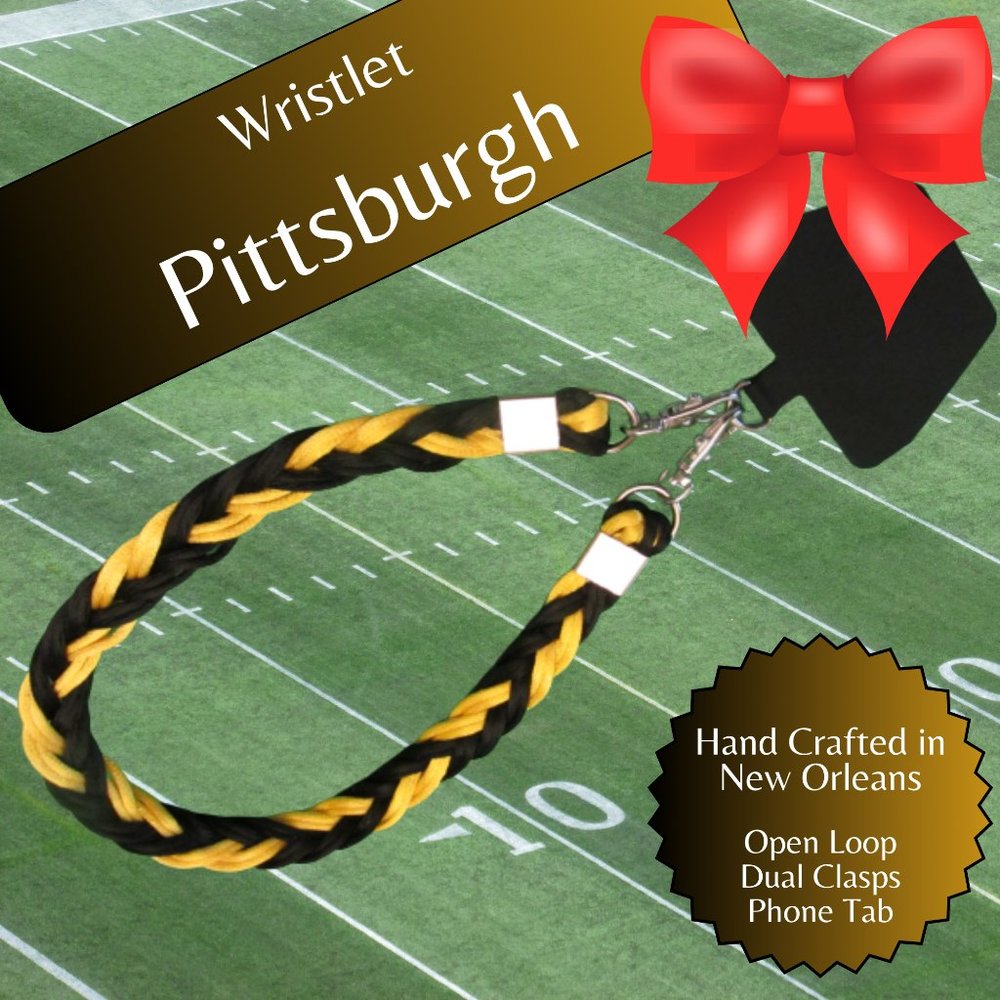 Braided Universal Phone Wristlet, Pittsburgh Football, Sports Team Col…